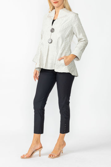 Taupe Solid Square Jacket